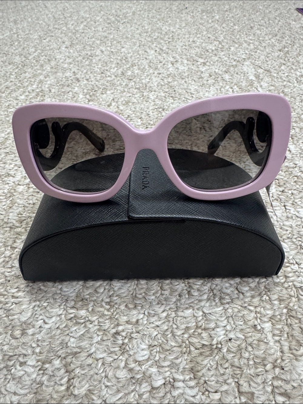Prada Lilac Cat-Eye Sunglasses with Gradient Lenses